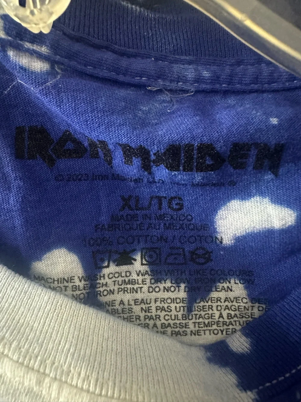 NWOT Iron Maiden Short Sleeve Graphic Tee in Blue Tie-Dye